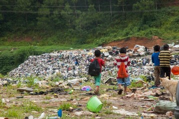 Arbeiter auf der Müllkippe in El Esfuerzo