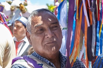 Prozessionsteilnehmer des Tinkunaco-Festes
